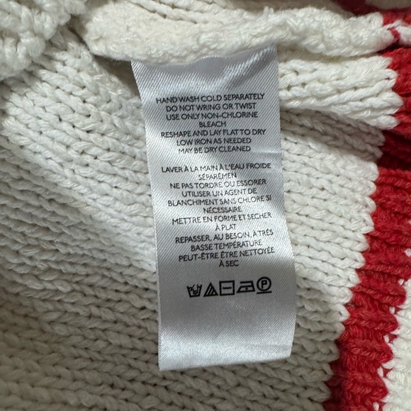 Maeve White and Red Cowl Neck Sweater - Picture 9 of 10